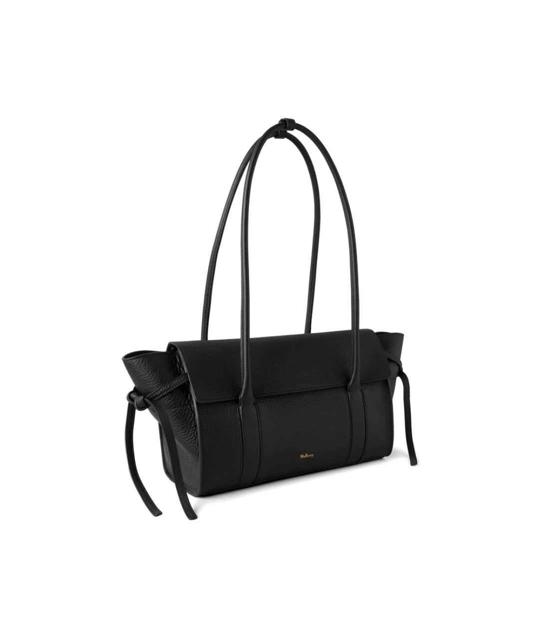 MULBERRY Черная кожаная сумка тоут, фото 6