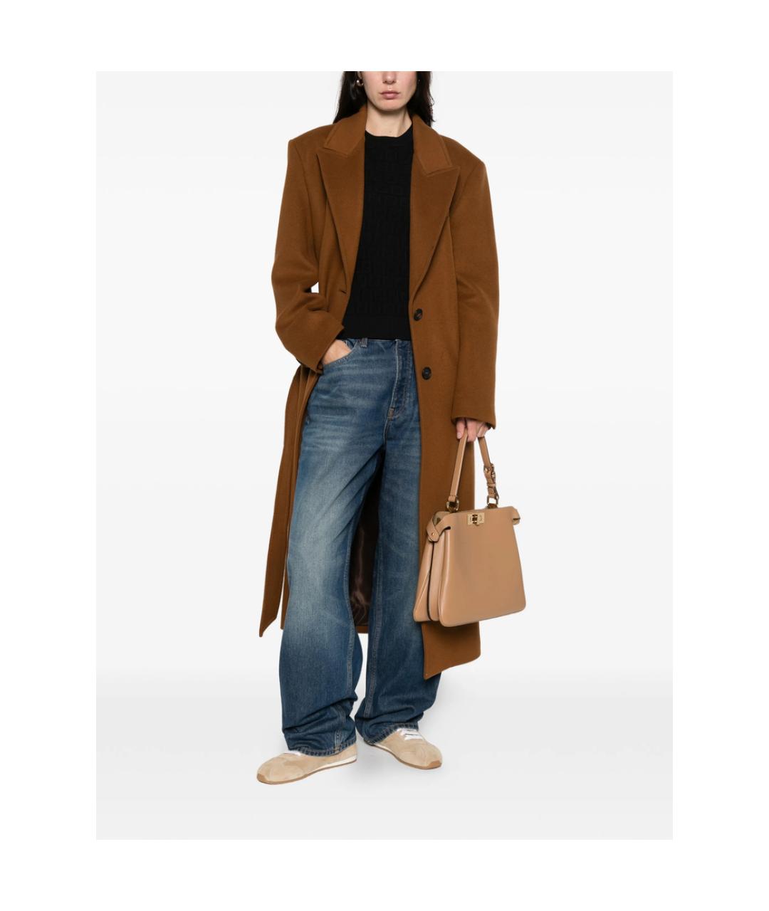 FENDI Черная вискозная футболка, фото 3