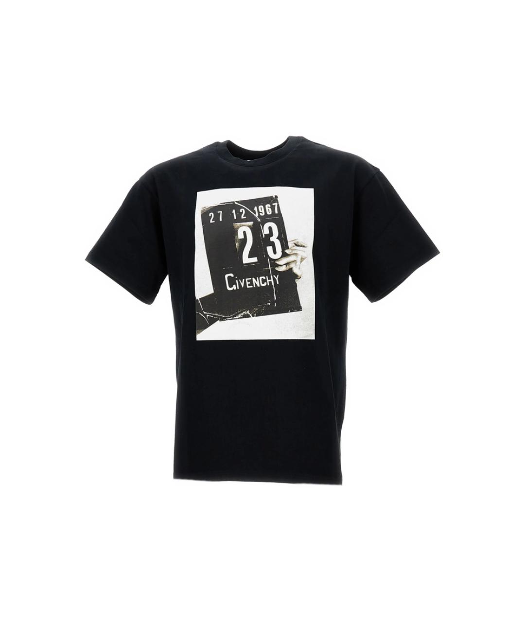 GIVENCHY Черная хлопковая футболка, фото 1