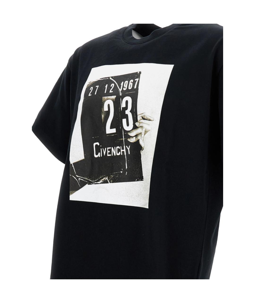 GIVENCHY Черная хлопковая футболка, фото 3