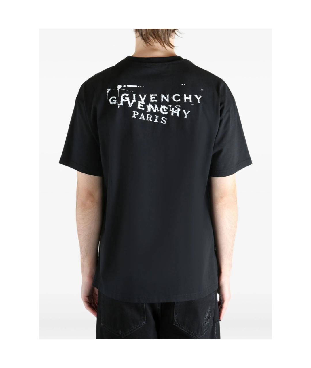 GIVENCHY Черная хлопковая футболка, фото 2