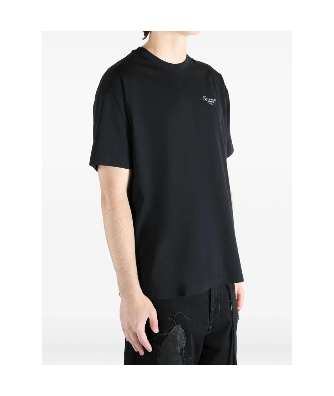 GIVENCHY Черная хлопковая футболка, фото 4