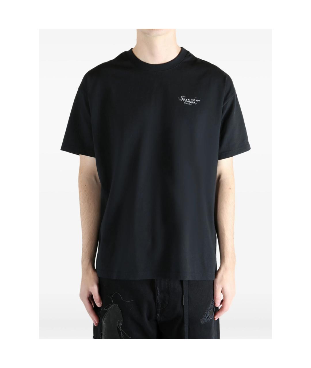 GIVENCHY Черная хлопковая футболка, фото 3