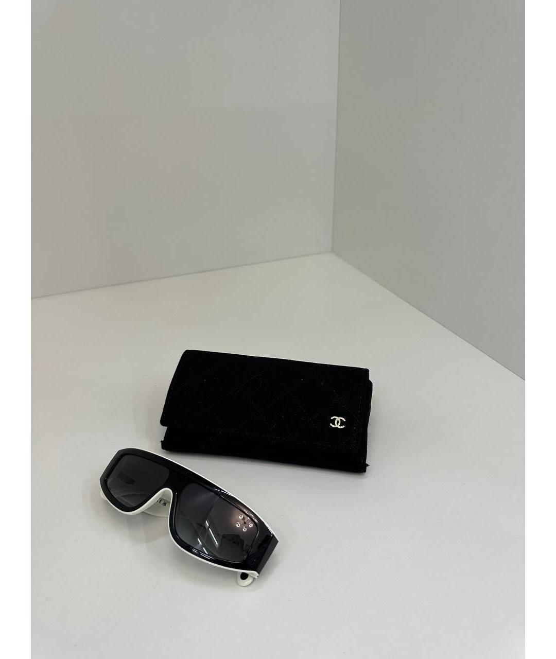 CHANEL Черные пластиковые солнцезащитные очки, фото 3