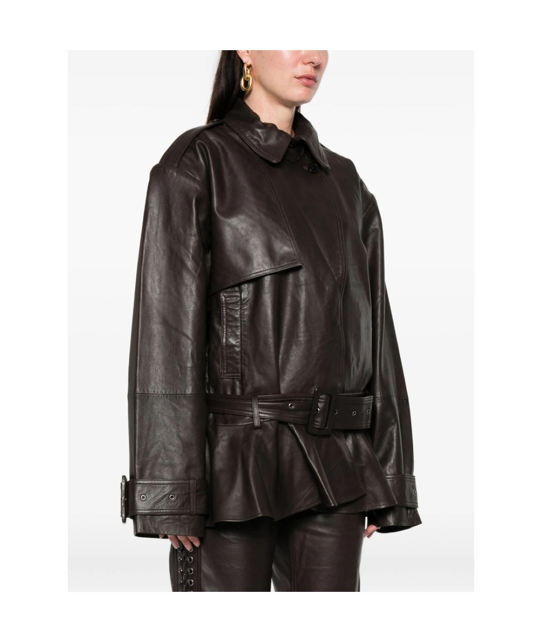 ROTATE Коричневая полиэстеровая куртка, фото 5