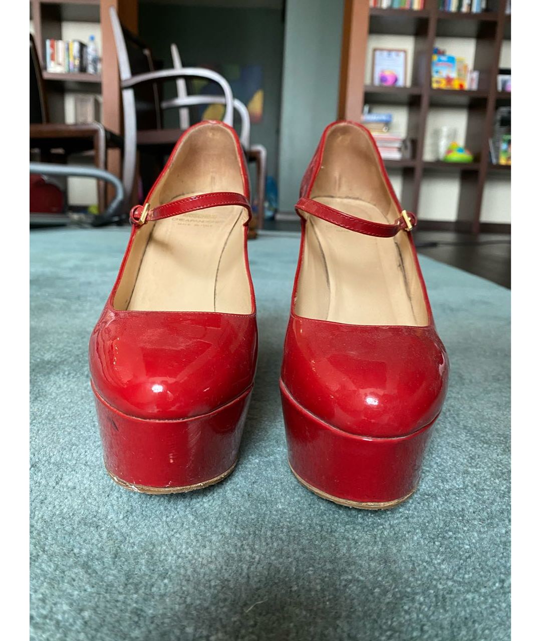 MOSCHINO Красные туфли из лакированной кожи, фото 2