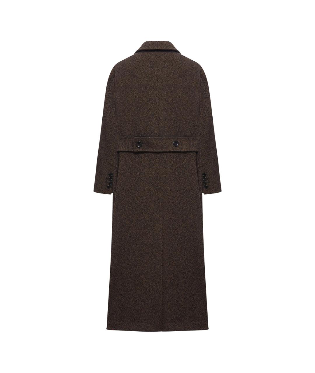 MAX MARA Коричневое шерстяное пальто, фото 2