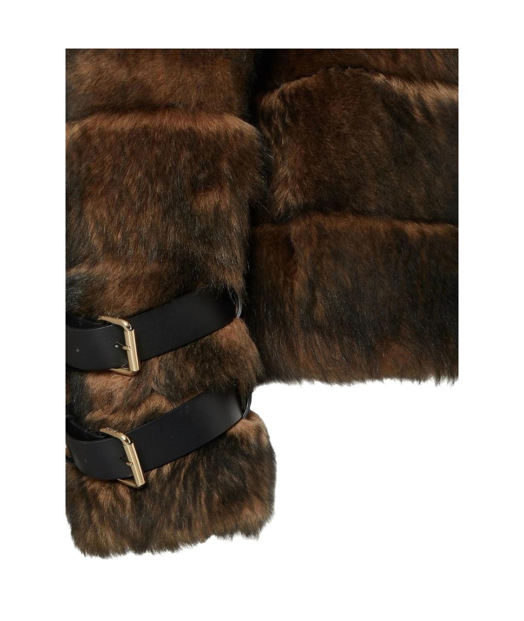 FENDI Коричневая меховая шуба, фото 3