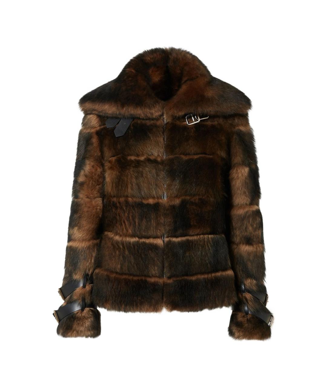 FENDI Коричневая меховая шуба, фото 2