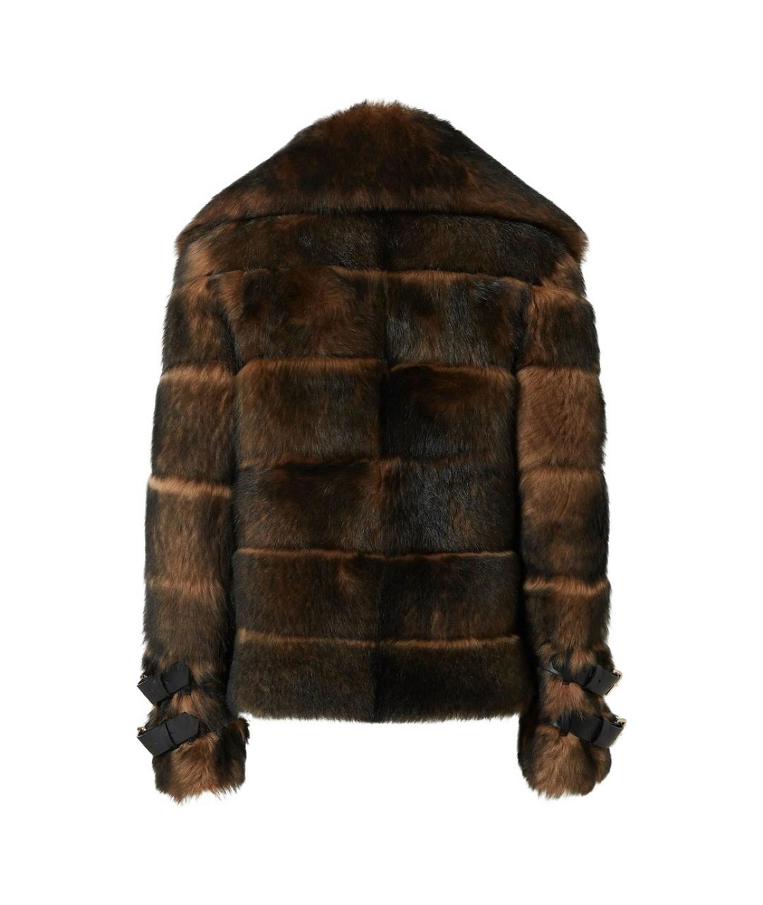FENDI Коричневая меховая шуба, фото 1
