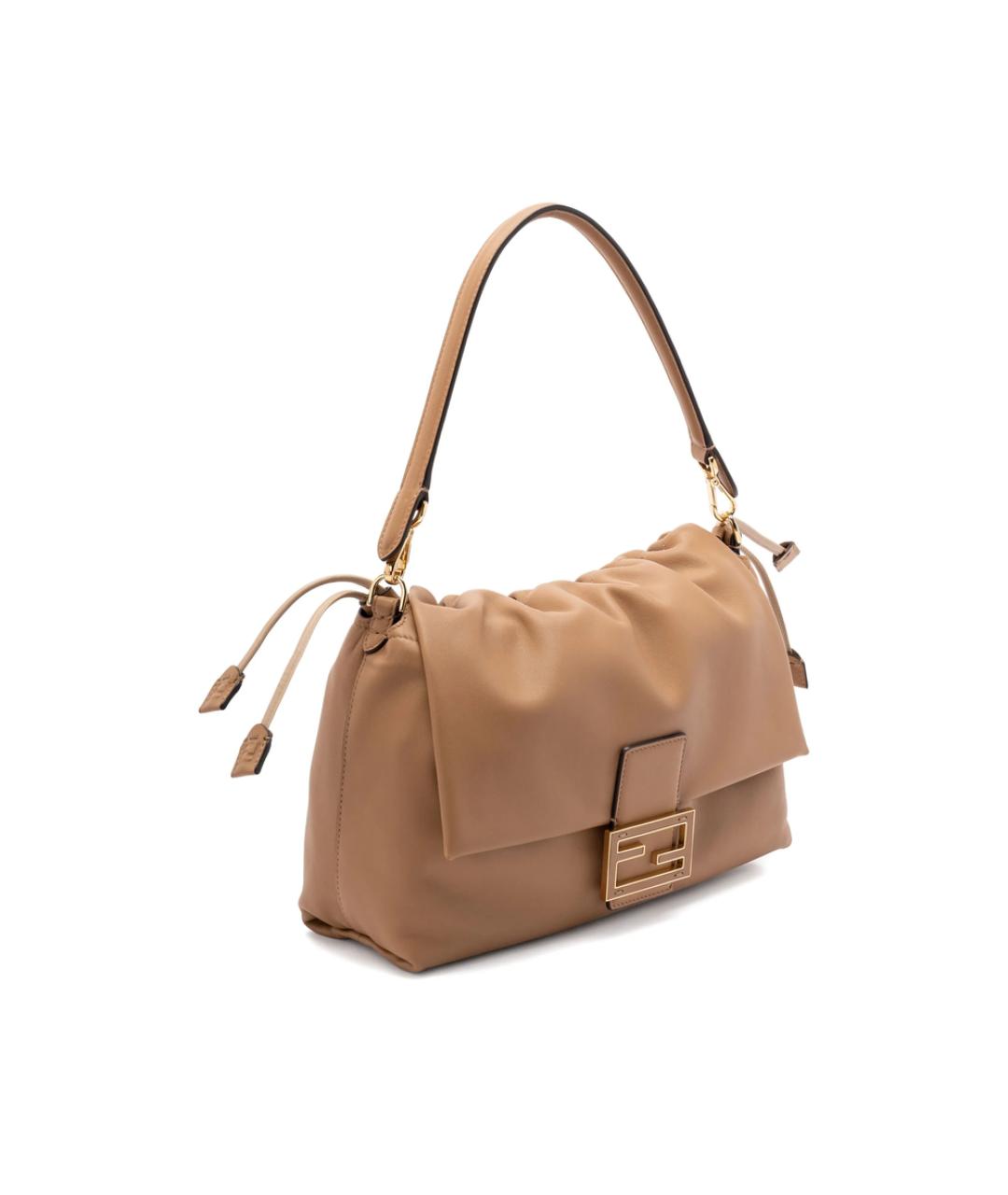 FENDI Коричневая кожаная сумка через плечо, фото 3