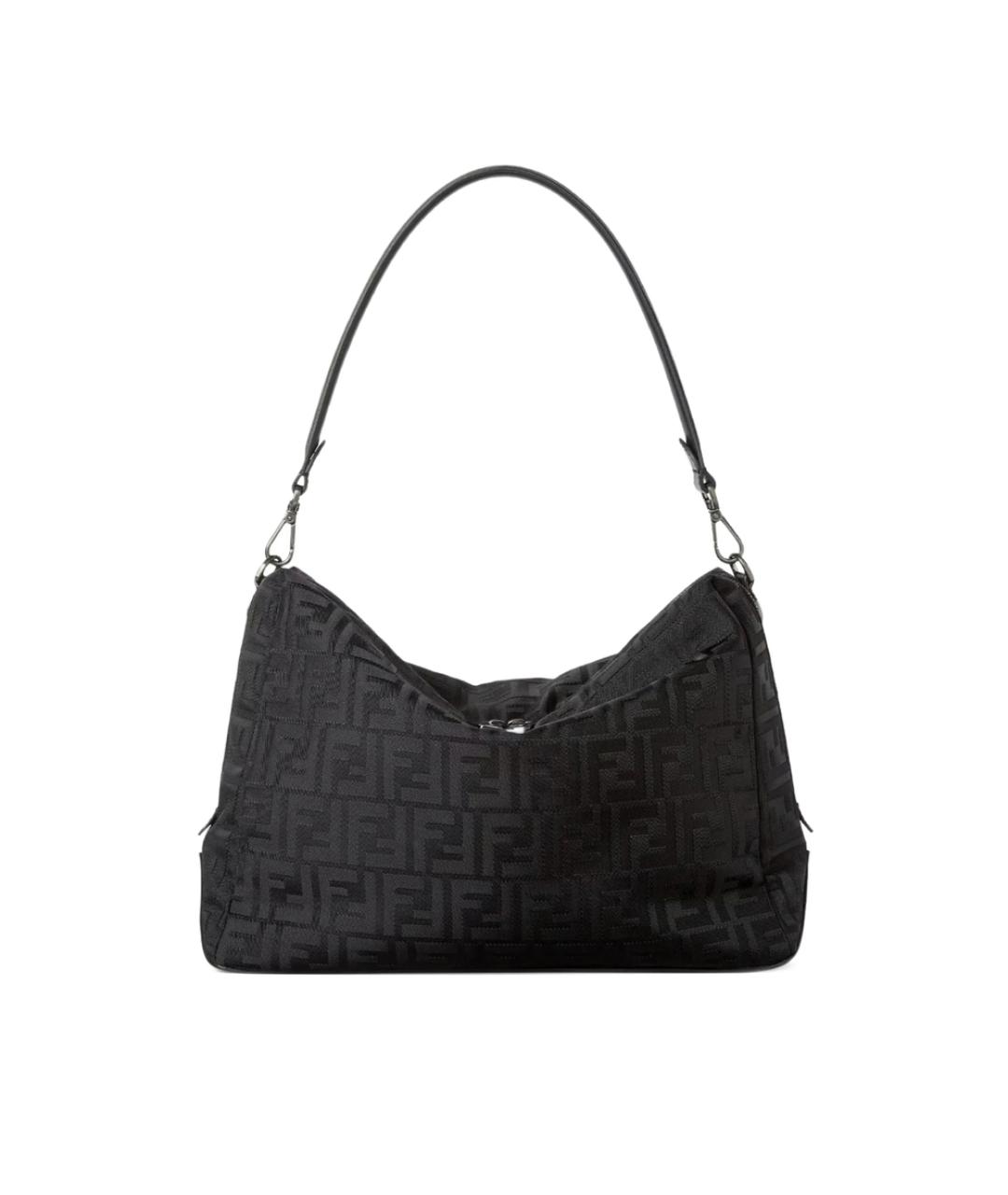 FENDI Черная тканевая сумка на плечо, фото 1