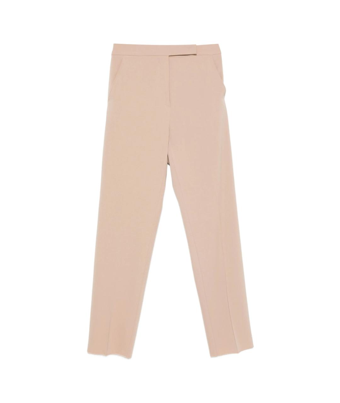 MAX MARA Розовые шерстяные брюки узкие, фото 1