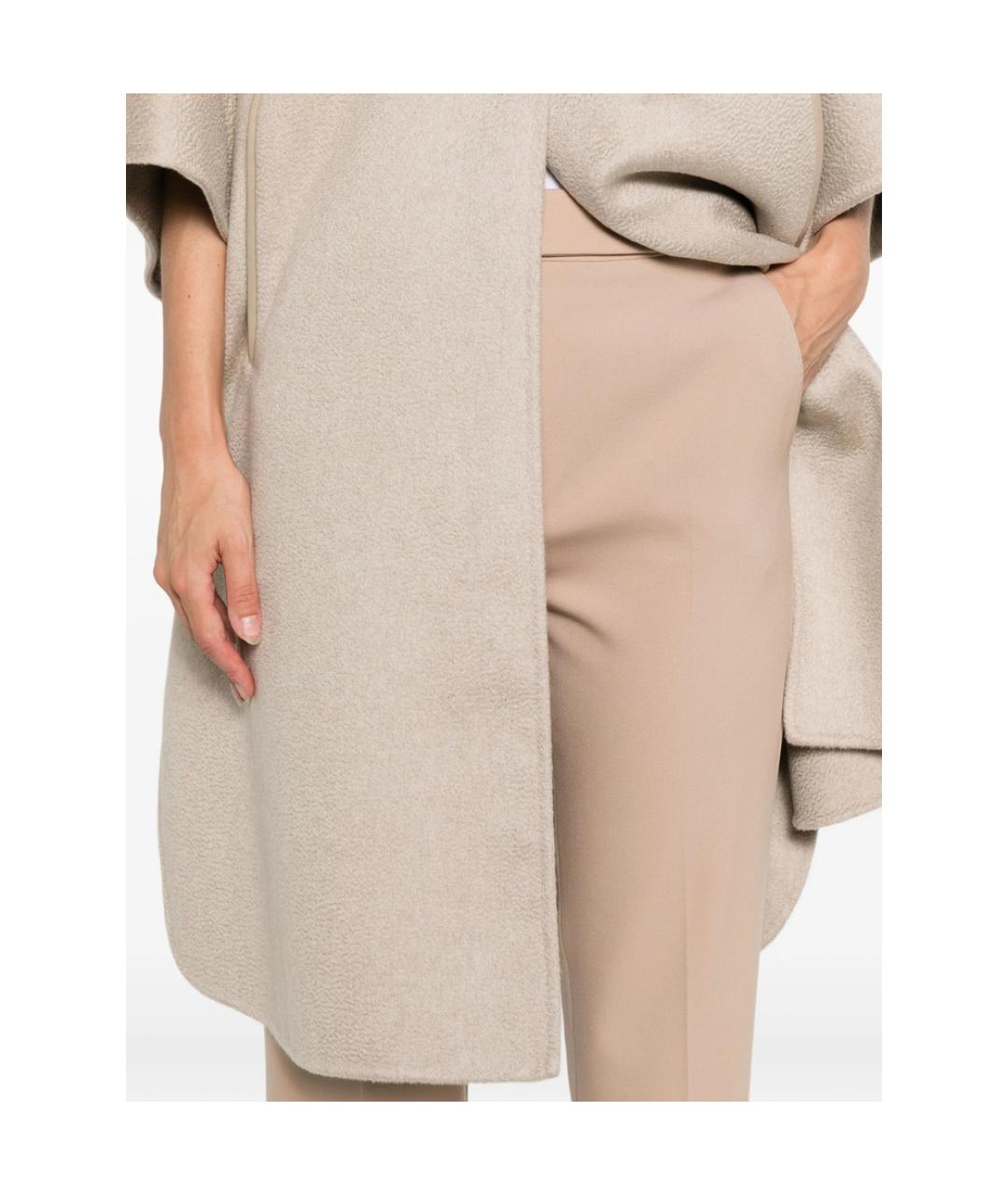 MAX MARA Розовые шерстяные брюки узкие, фото 2