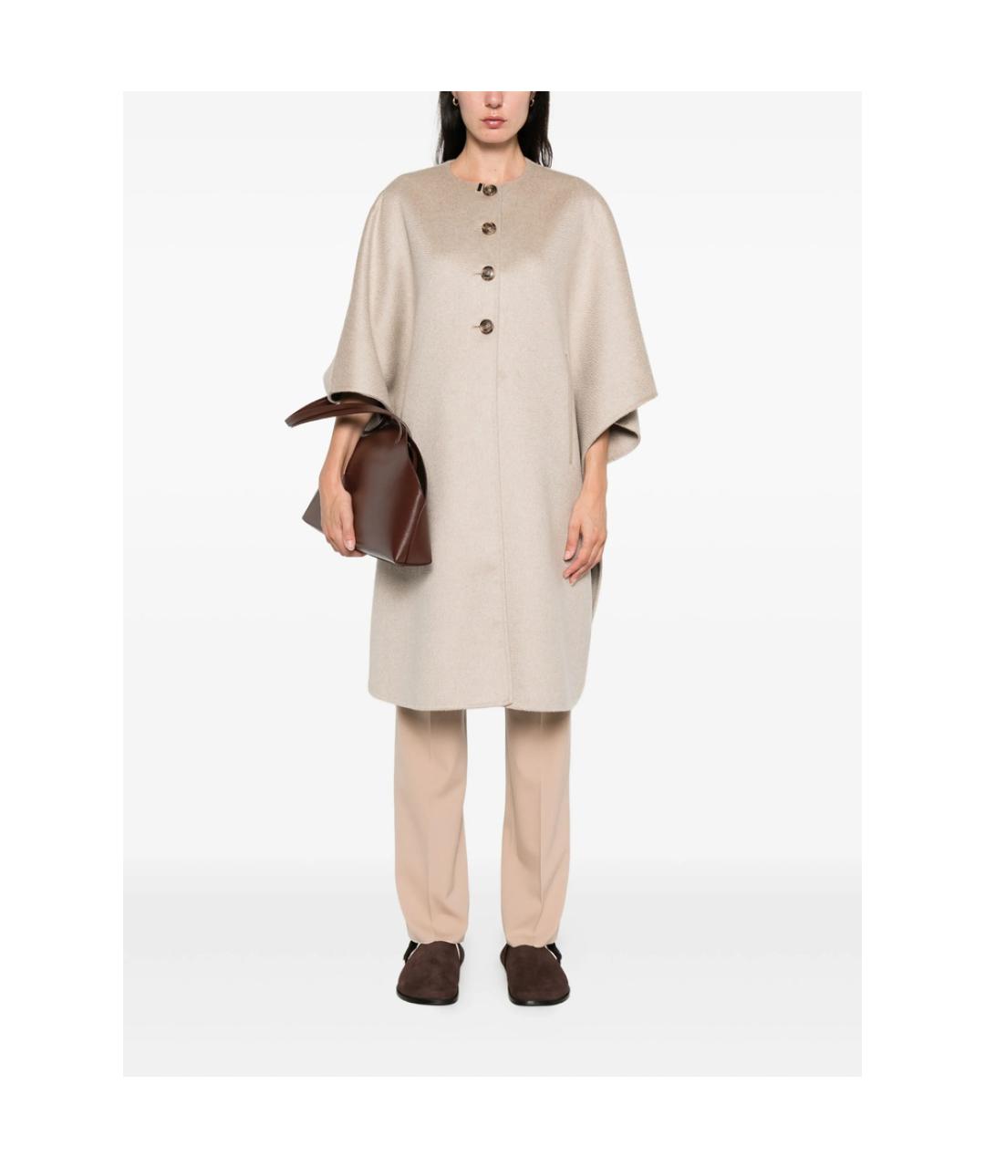 MAX MARA Розовые шерстяные брюки узкие, фото 5