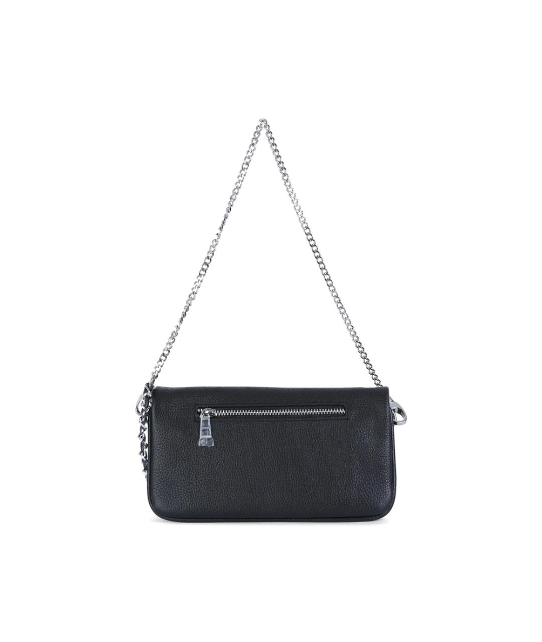 ZADIG & VOLTAIRE Черная кожаная сумка через плечо, фото 3