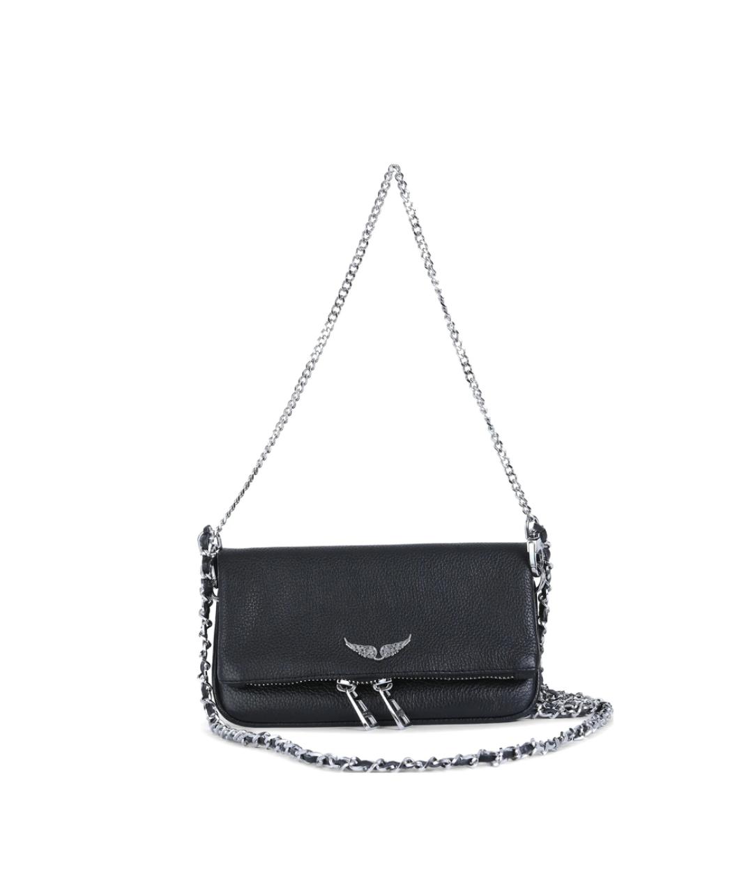 ZADIG & VOLTAIRE Черная кожаная сумка через плечо, фото 1