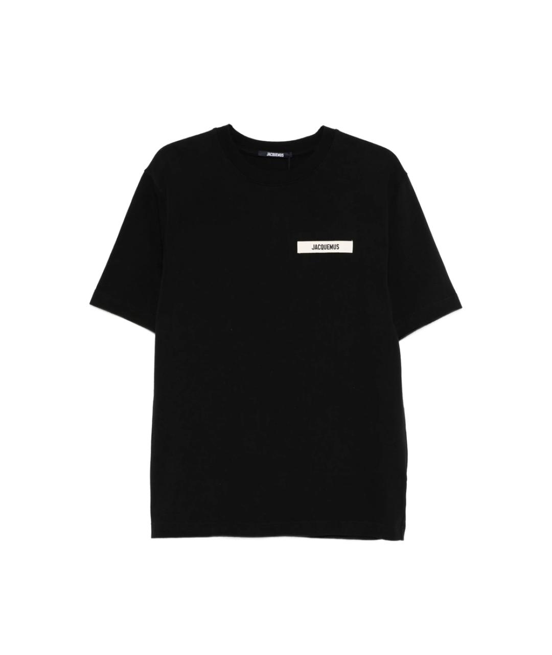 JACQUEMUS Черная хлопковая футболка, фото 1
