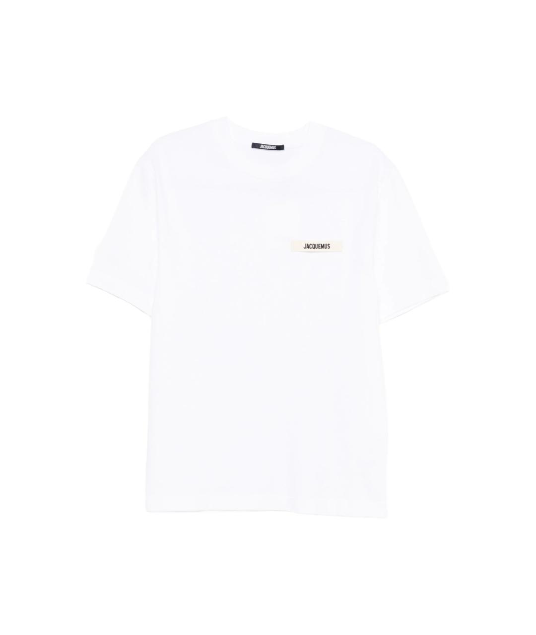 JACQUEMUS Белая хлопковая футболка, фото 1