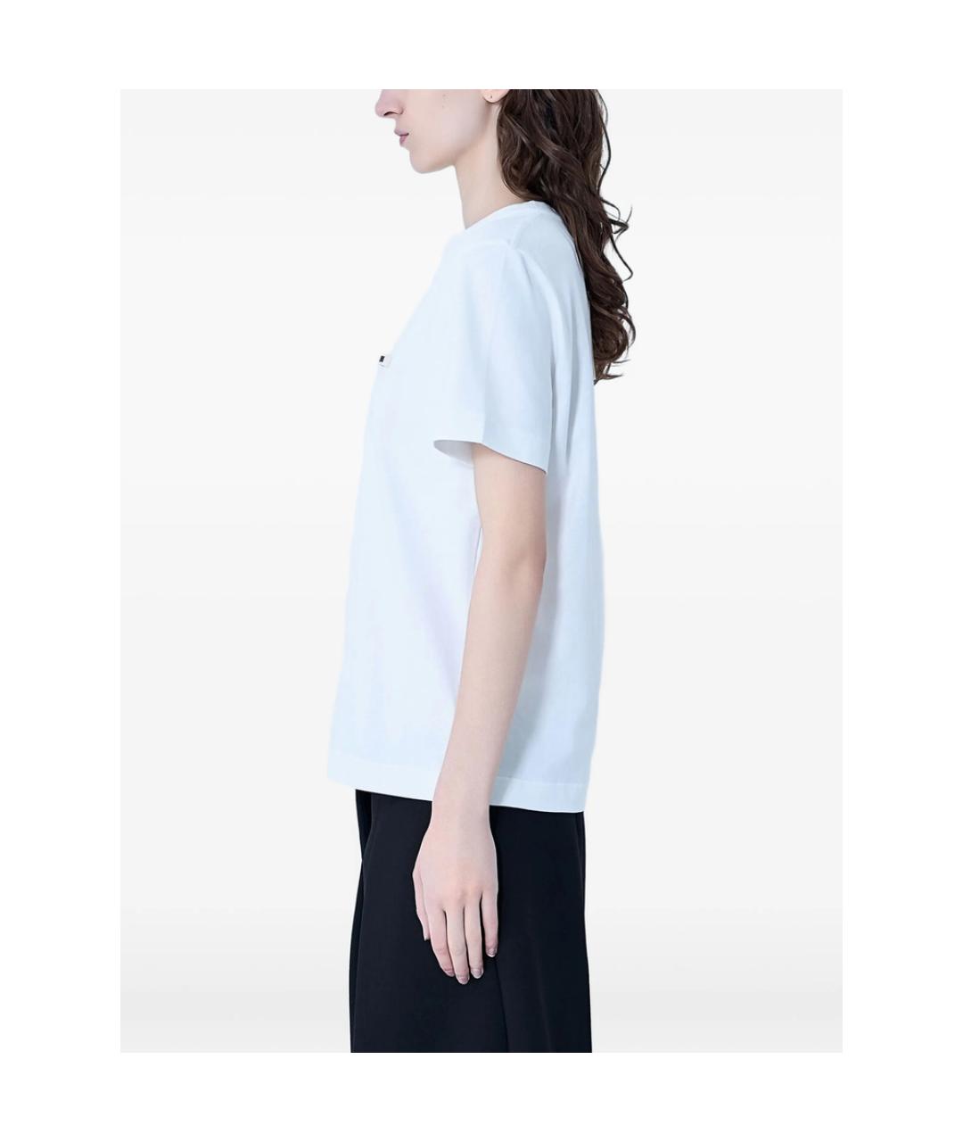 JACQUEMUS Белая хлопковая футболка, фото 3