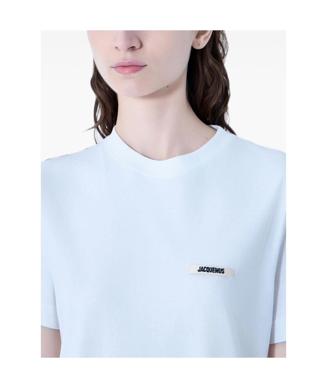 JACQUEMUS Белая хлопковая футболка, фото 2