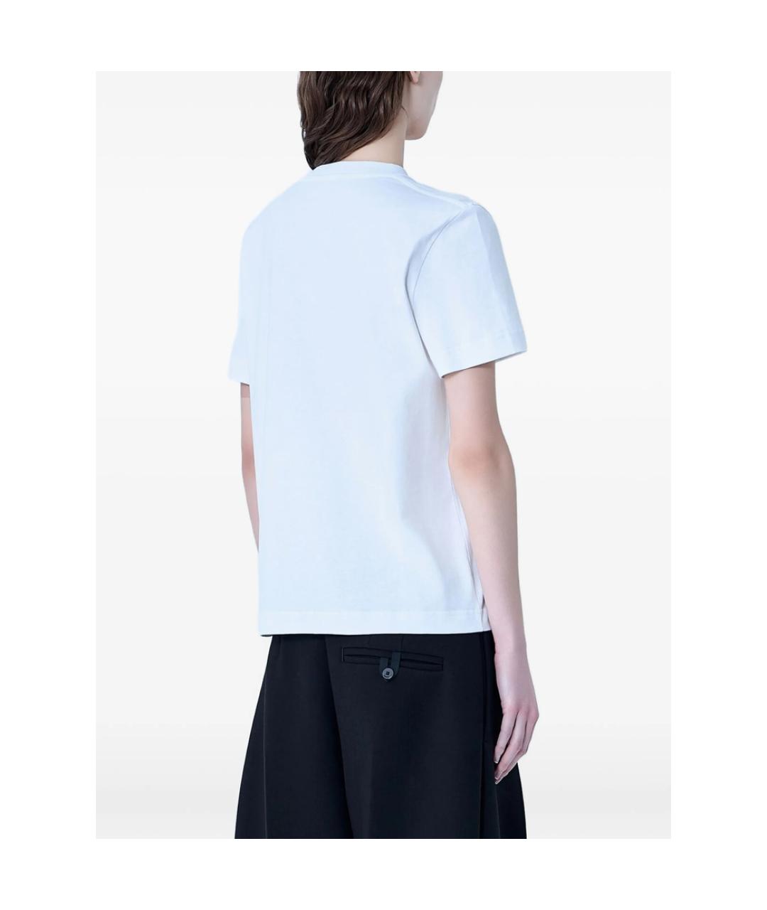 JACQUEMUS Белая хлопковая футболка, фото 4