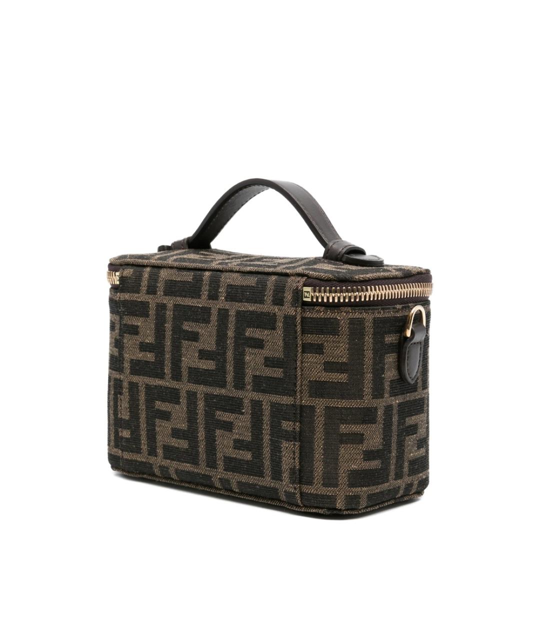 FENDI Коричневая тканевая сумка через плечо, фото 2