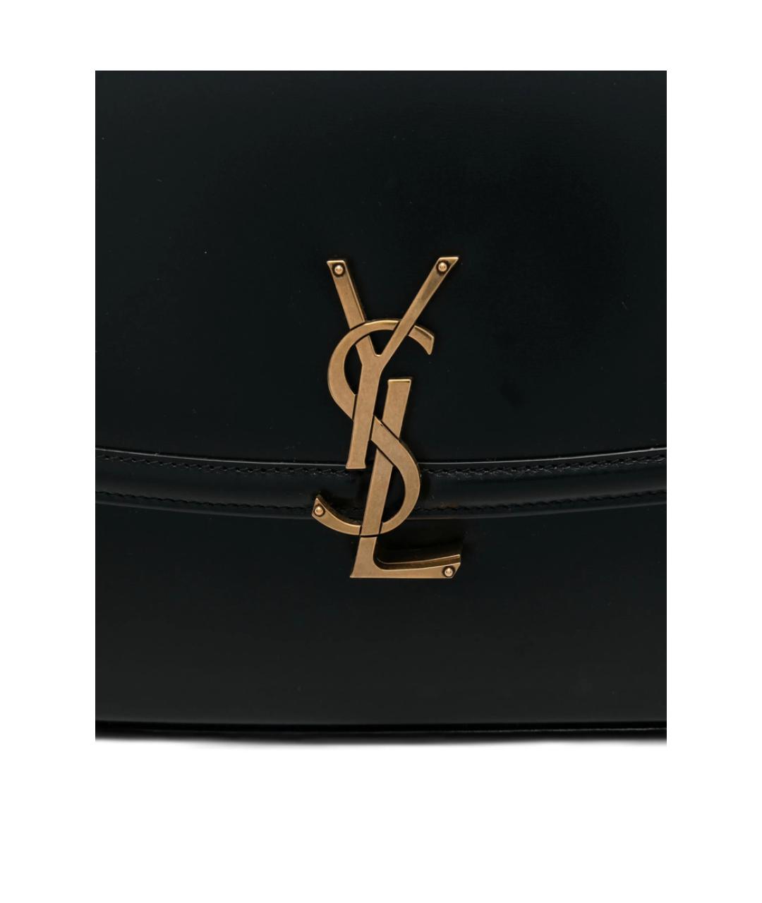 SAINT LAURENT Черная кожаная сумка через плечо, фото 4