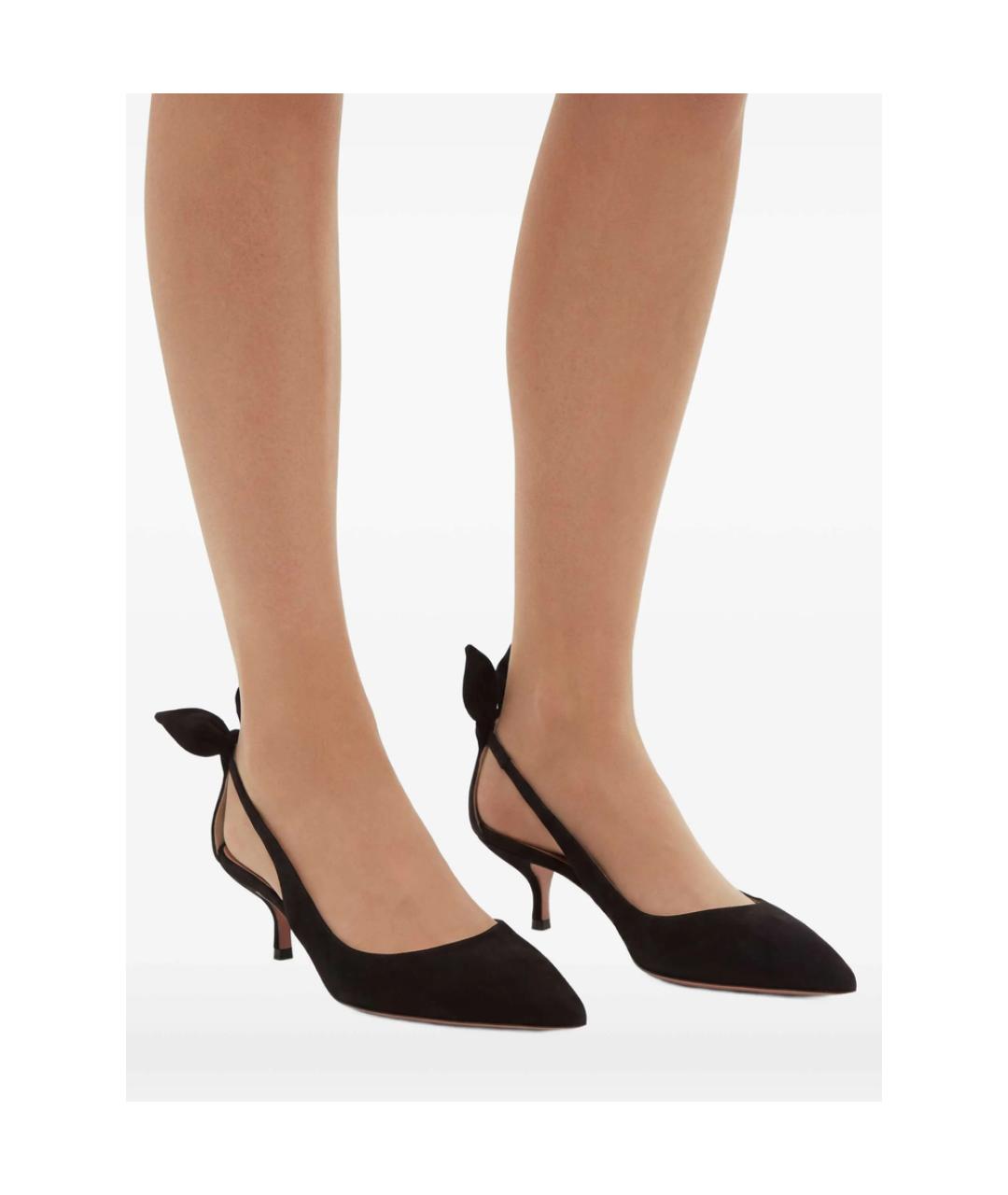 AQUAZZURA Черные кожаные туфли, фото 4