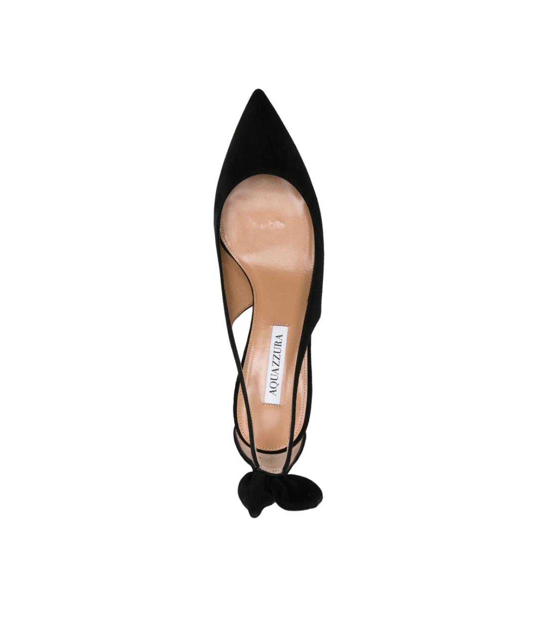 AQUAZZURA Черные кожаные туфли, фото 3