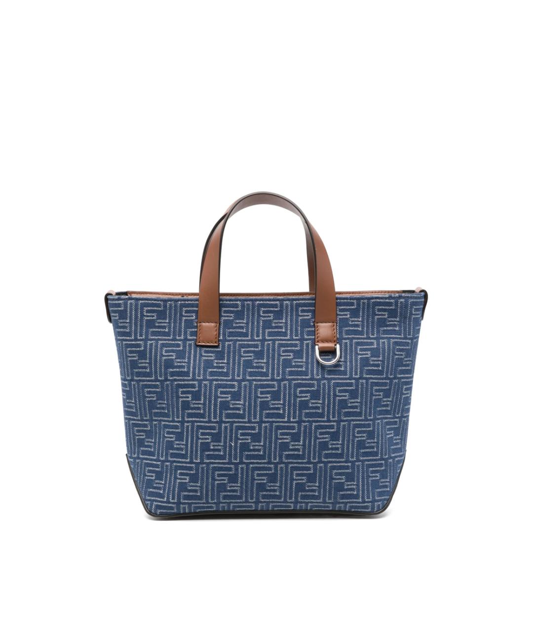 FENDI Синяя сумка тоут, фото 1