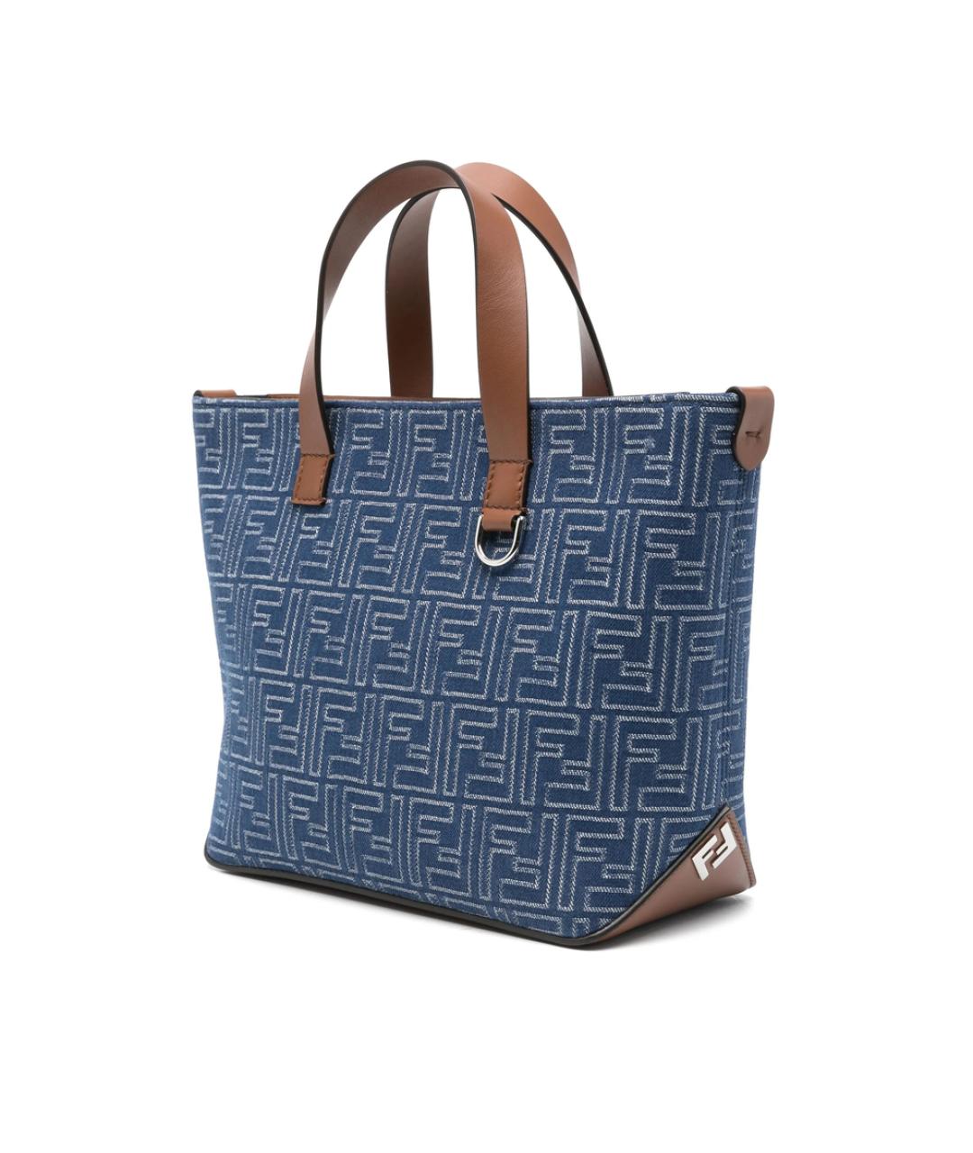 FENDI Синяя сумка тоут, фото 2