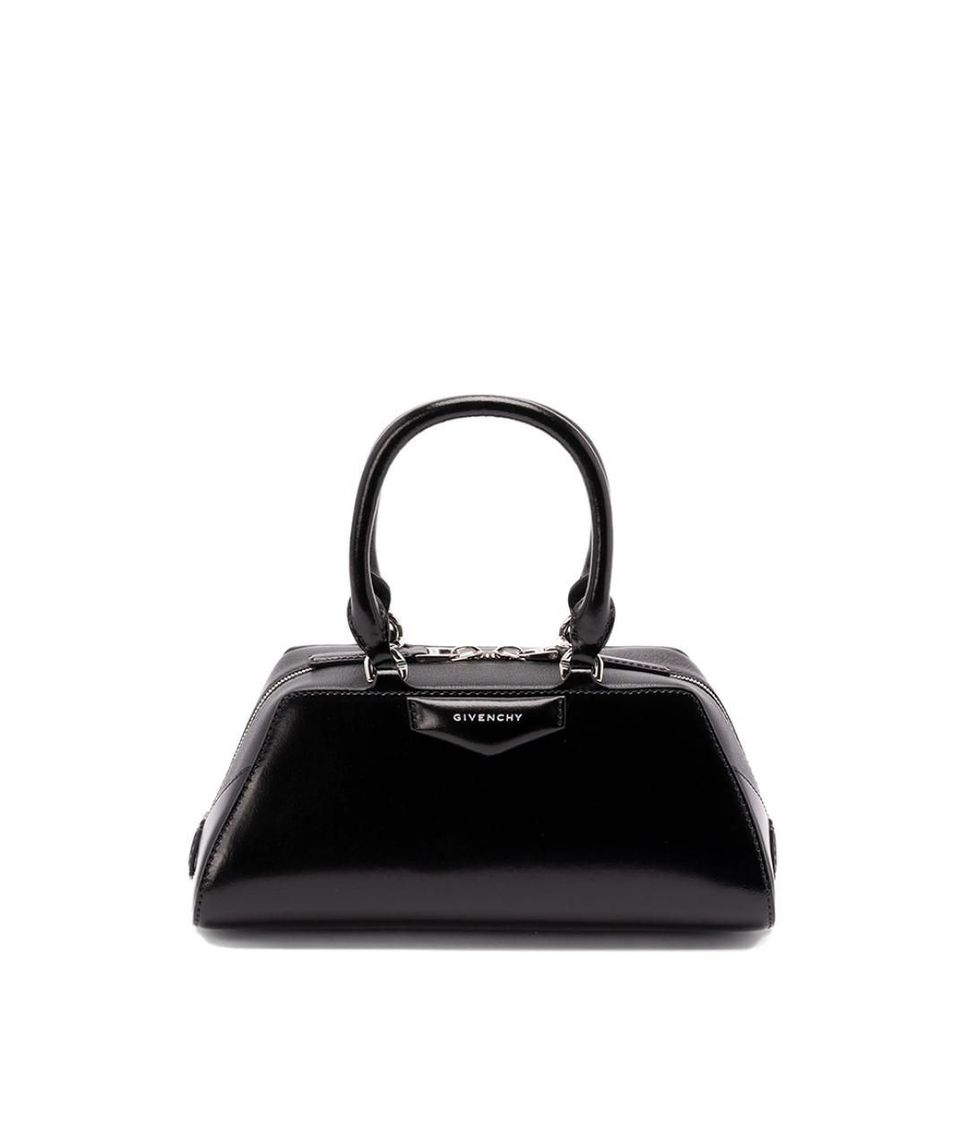 GIVENCHY Черная кожаная сумка с короткими ручками, фото 1