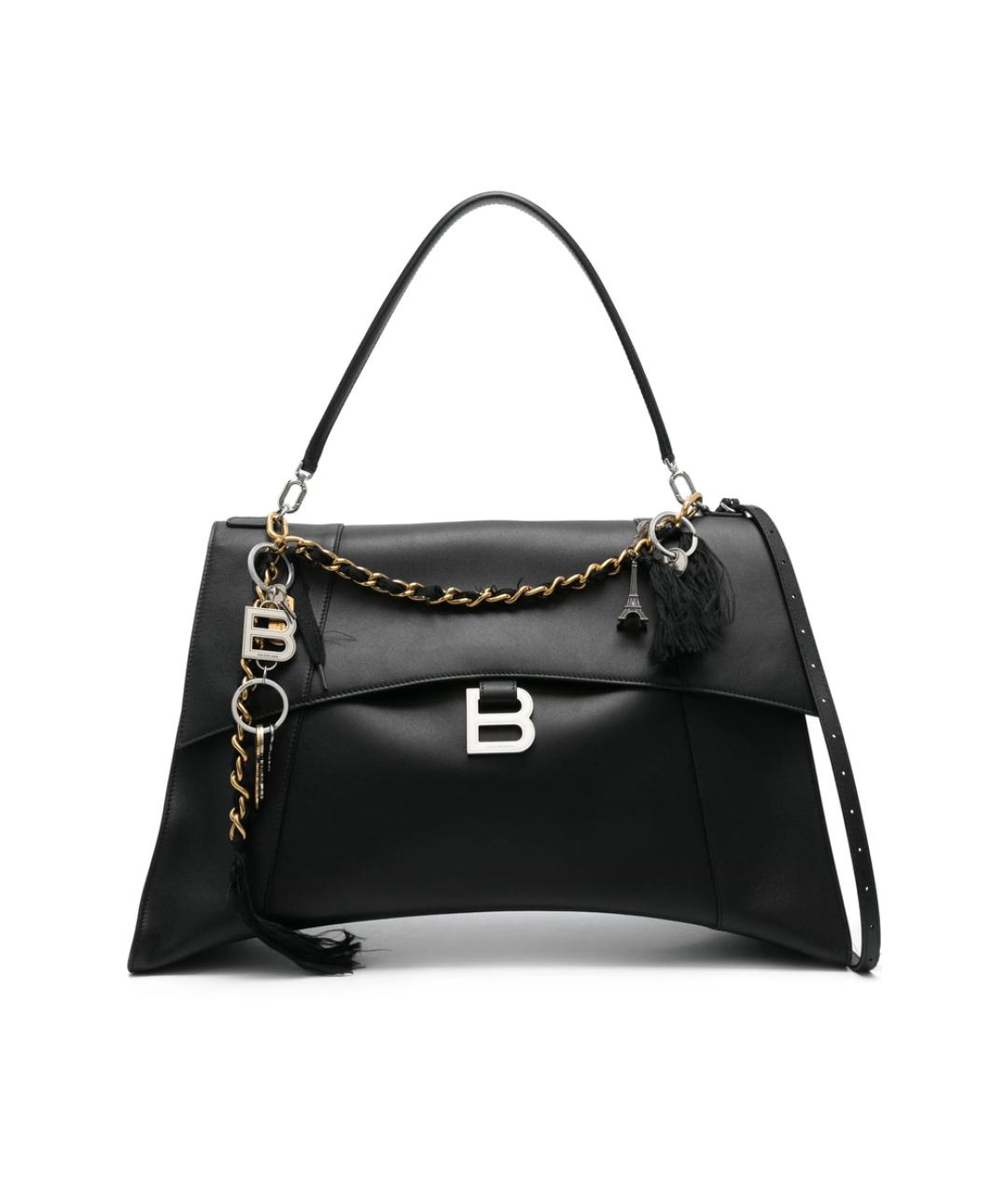 BALENCIAGA Черная кожаная сумка через плечо, фото 1