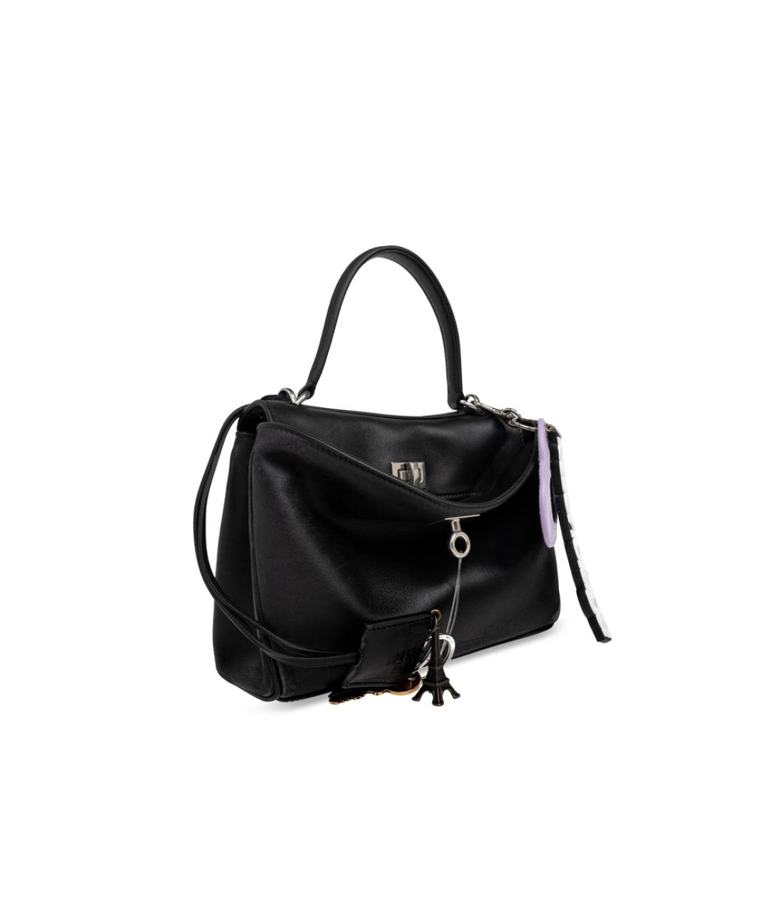 BALENCIAGA Черная кожаная сумка тоут, фото 6