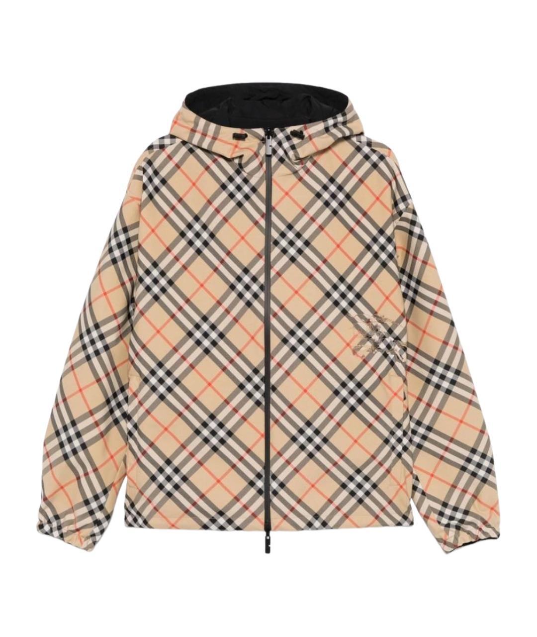 BURBERRY Бежевая полиэстеровая куртка, фото 1