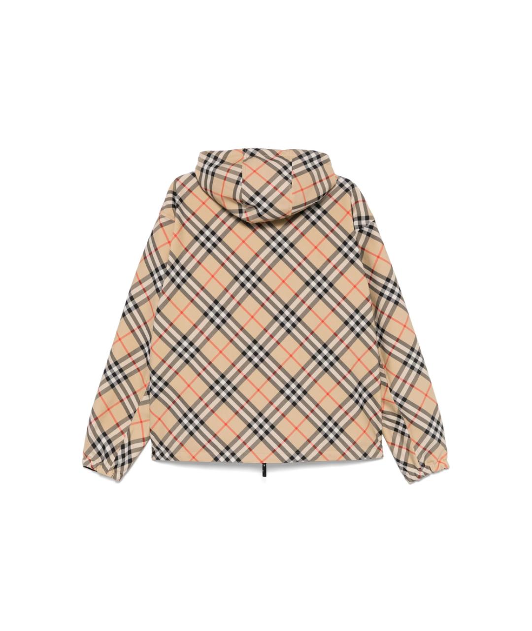 BURBERRY Бежевая полиэстеровая куртка, фото 2