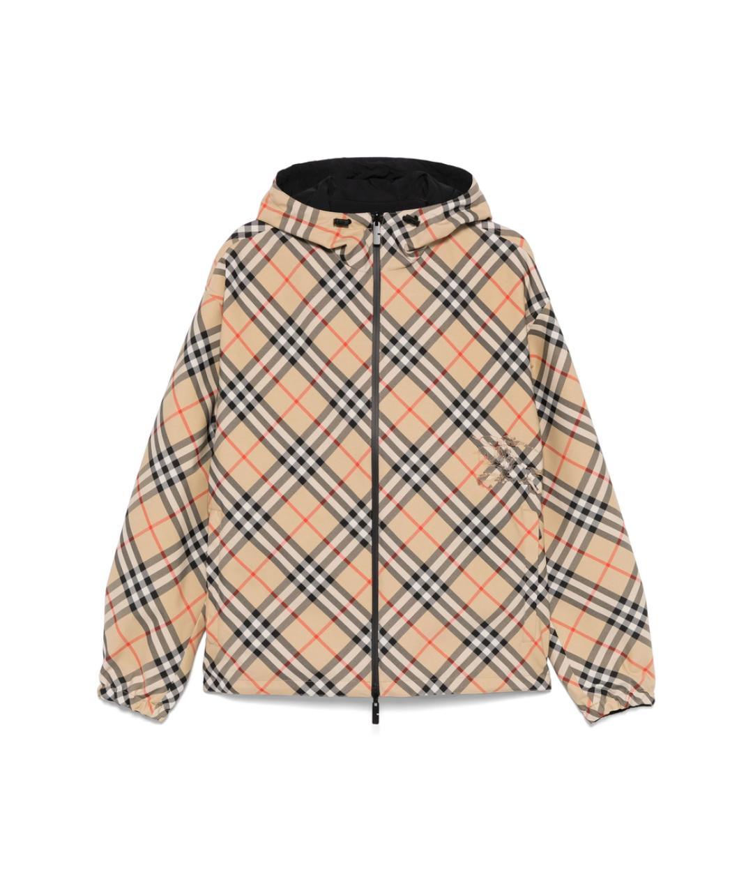 BURBERRY Бежевая полиэстеровая куртка, фото 3