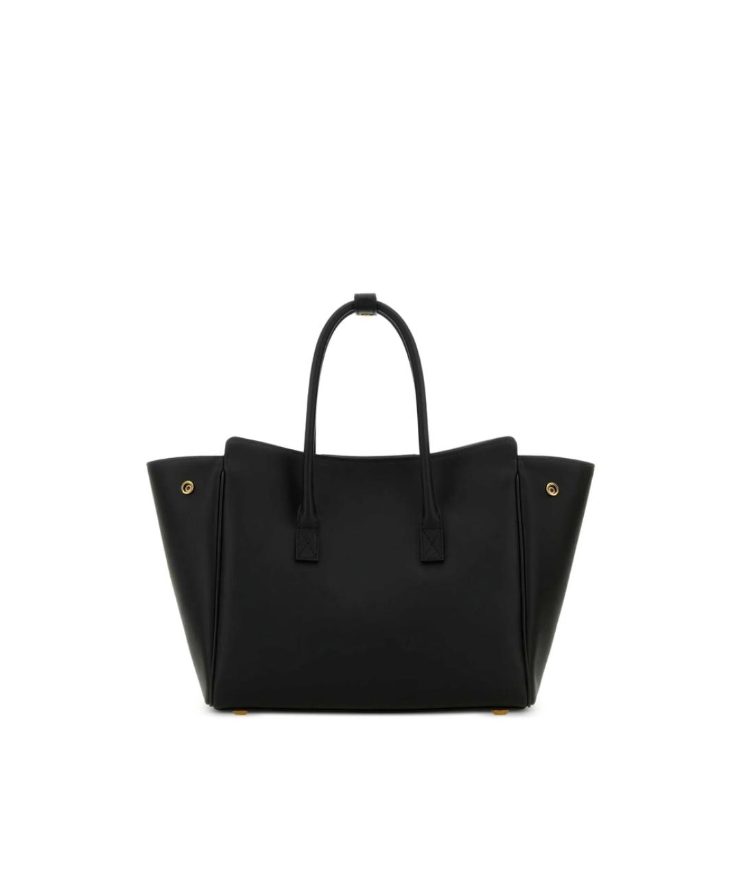 BALENCIAGA Черная кожаная сумка тоут, фото 3