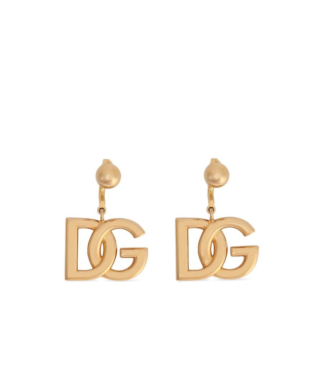 DOLCE&GABBANA Золотые металлические серьги, фото 1