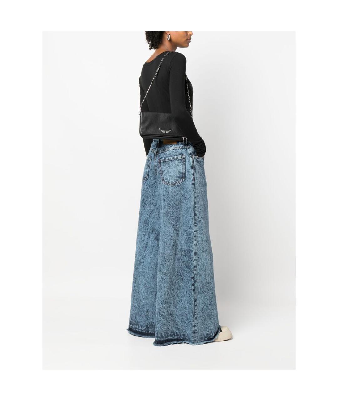ZADIG & VOLTAIRE Черная кожаная сумка через плечо, фото 3