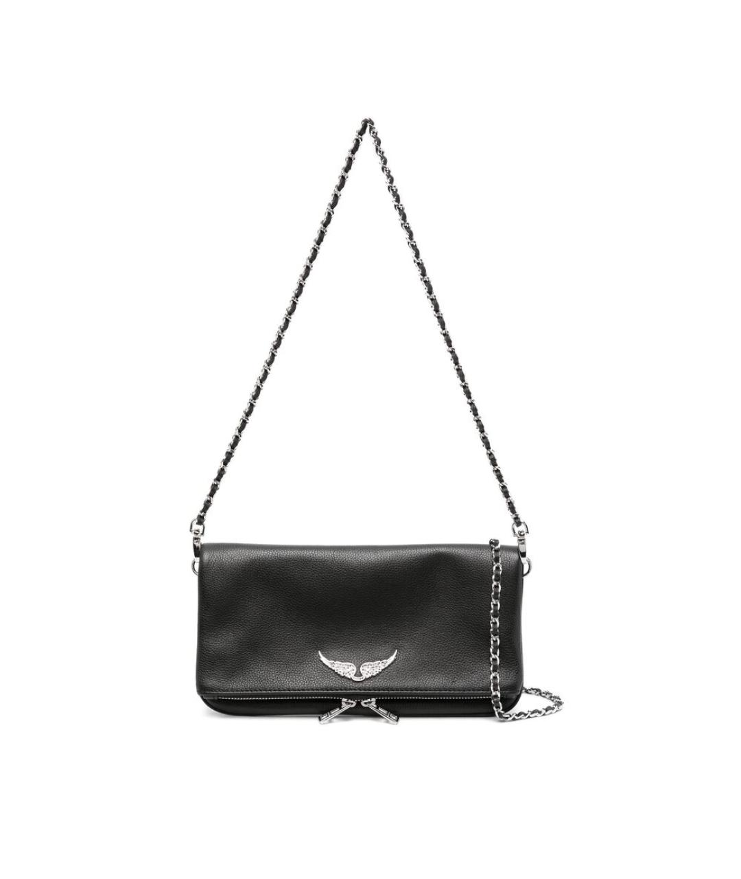 ZADIG & VOLTAIRE Черная кожаная сумка через плечо, фото 1