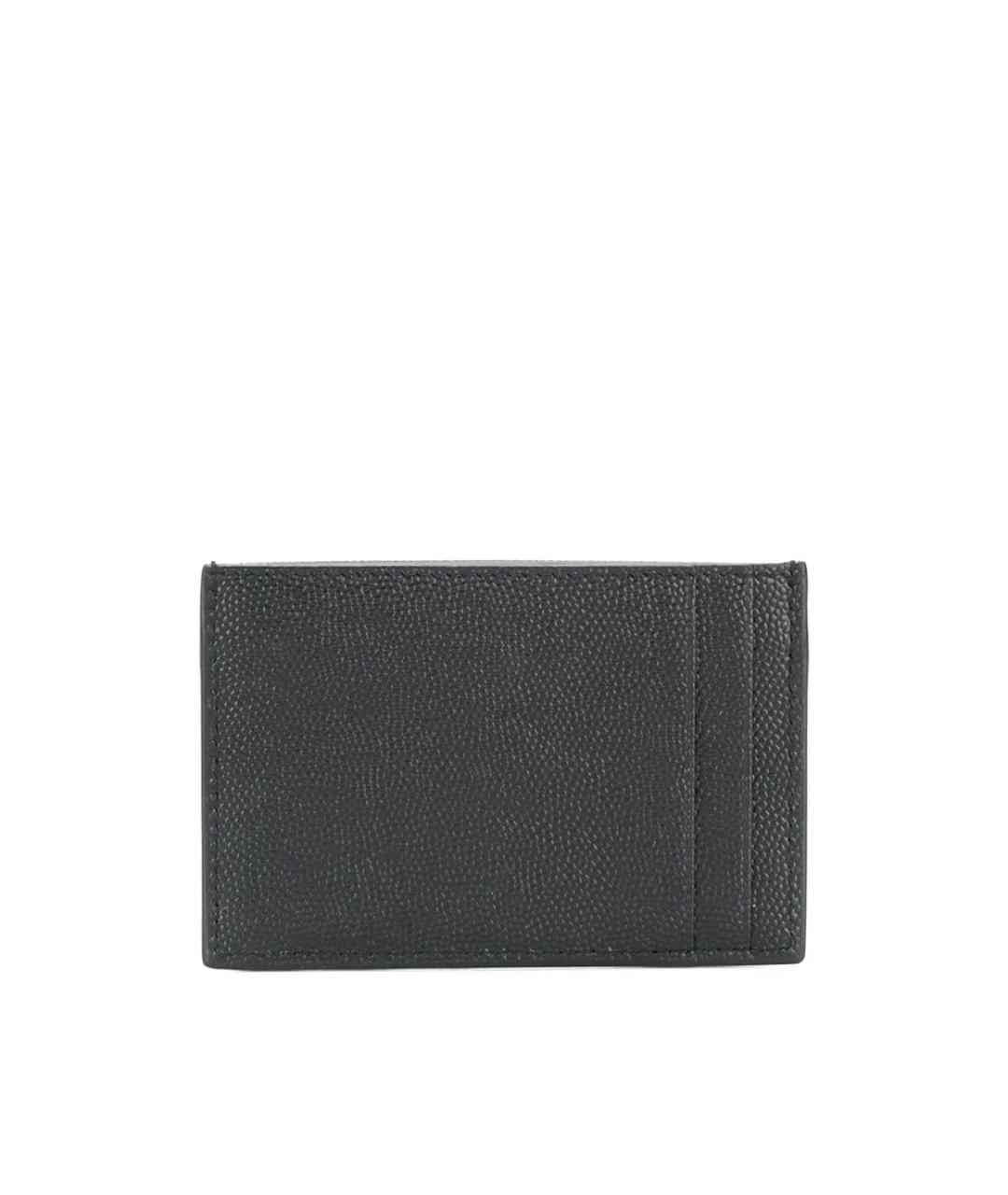 SAINT LAURENT Черный кожаный кошелек, фото 3
