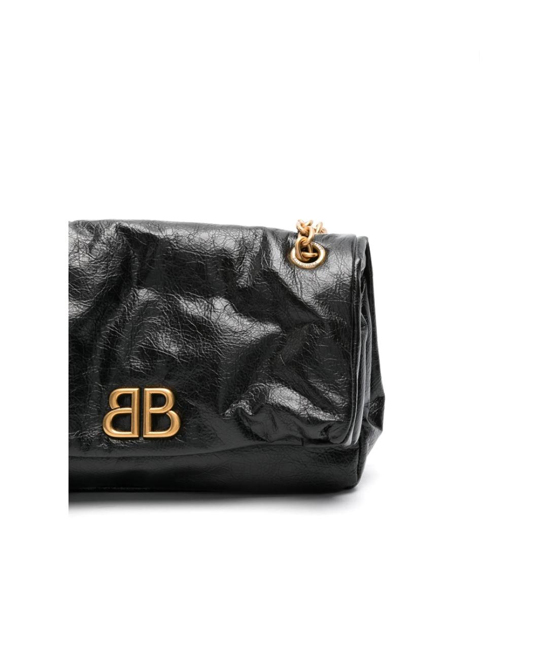 BALENCIAGA Черная кожаная сумка через плечо, фото 4