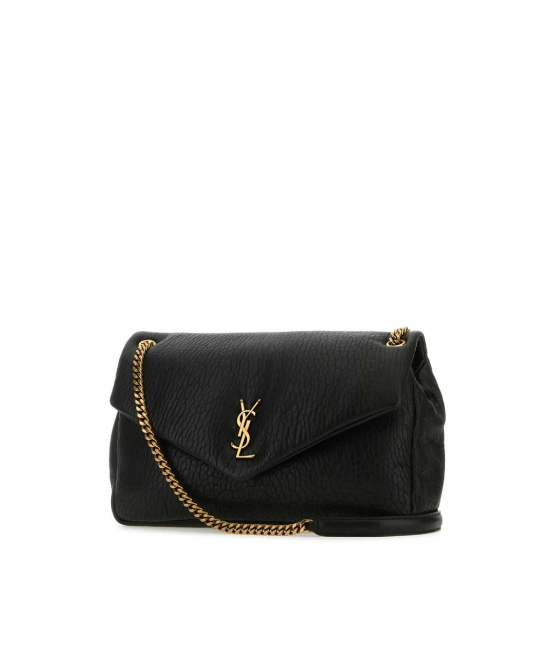 SAINT LAURENT Черная кожаная сумка через плечо, фото 3