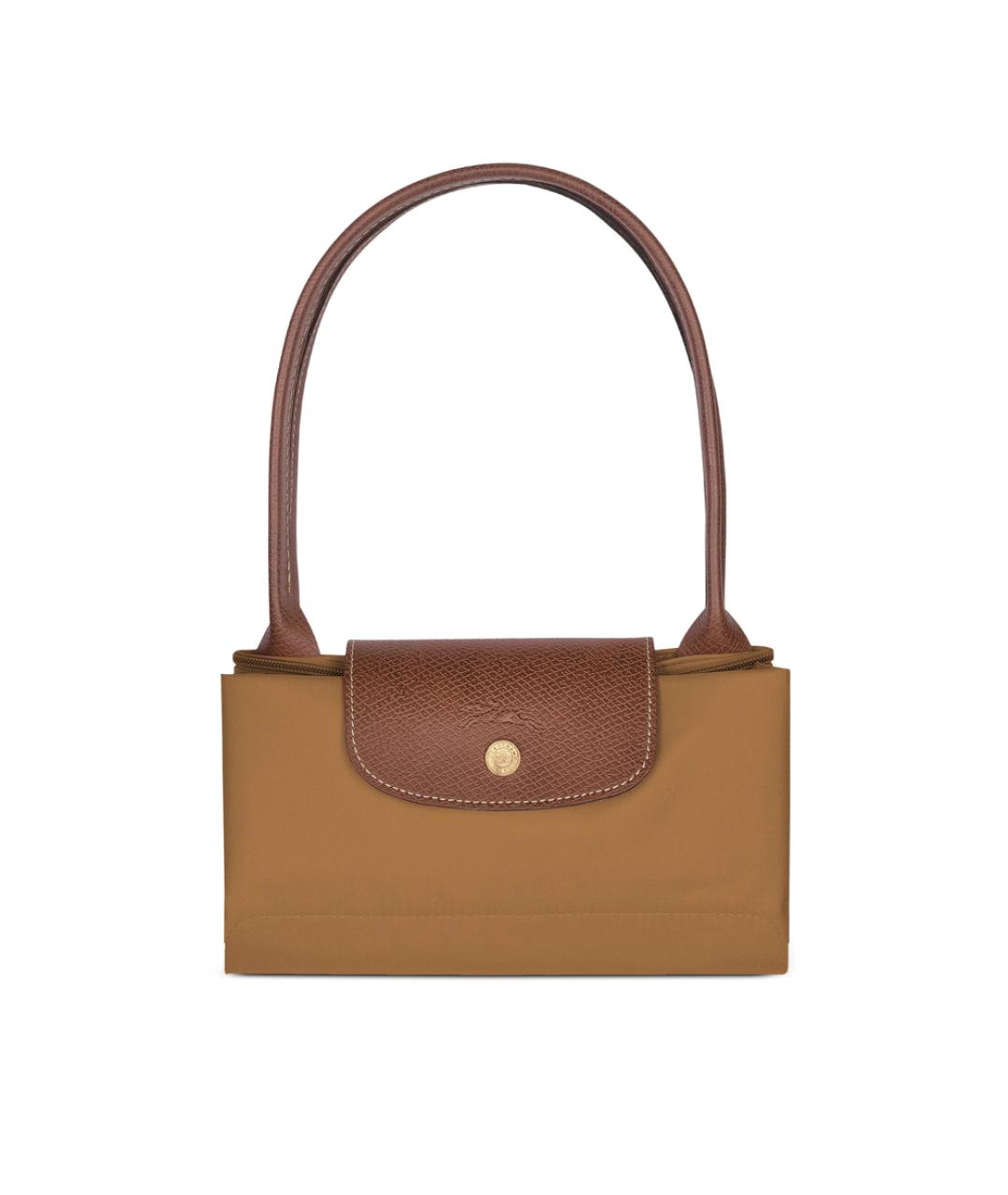LONGCHAMP Коричневая тканевая сумка тоут, фото 5