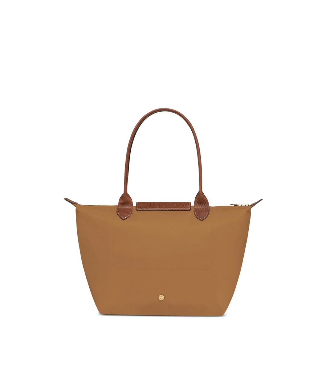 LONGCHAMP Коричневая тканевая сумка тоут, фото 3