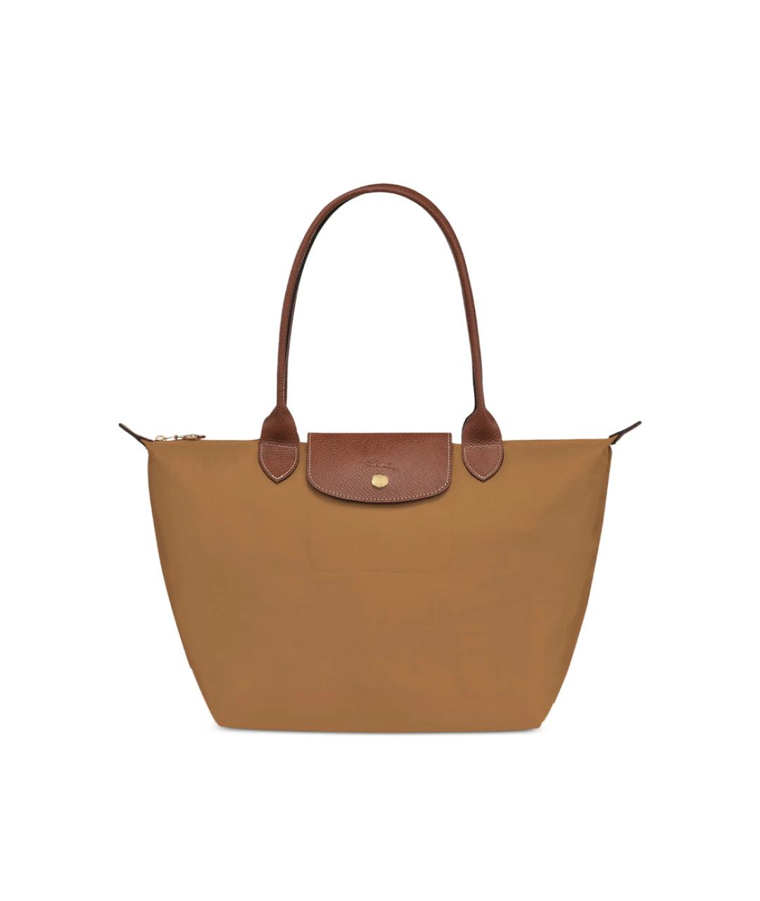 LONGCHAMP Коричневая тканевая сумка тоут, фото 1