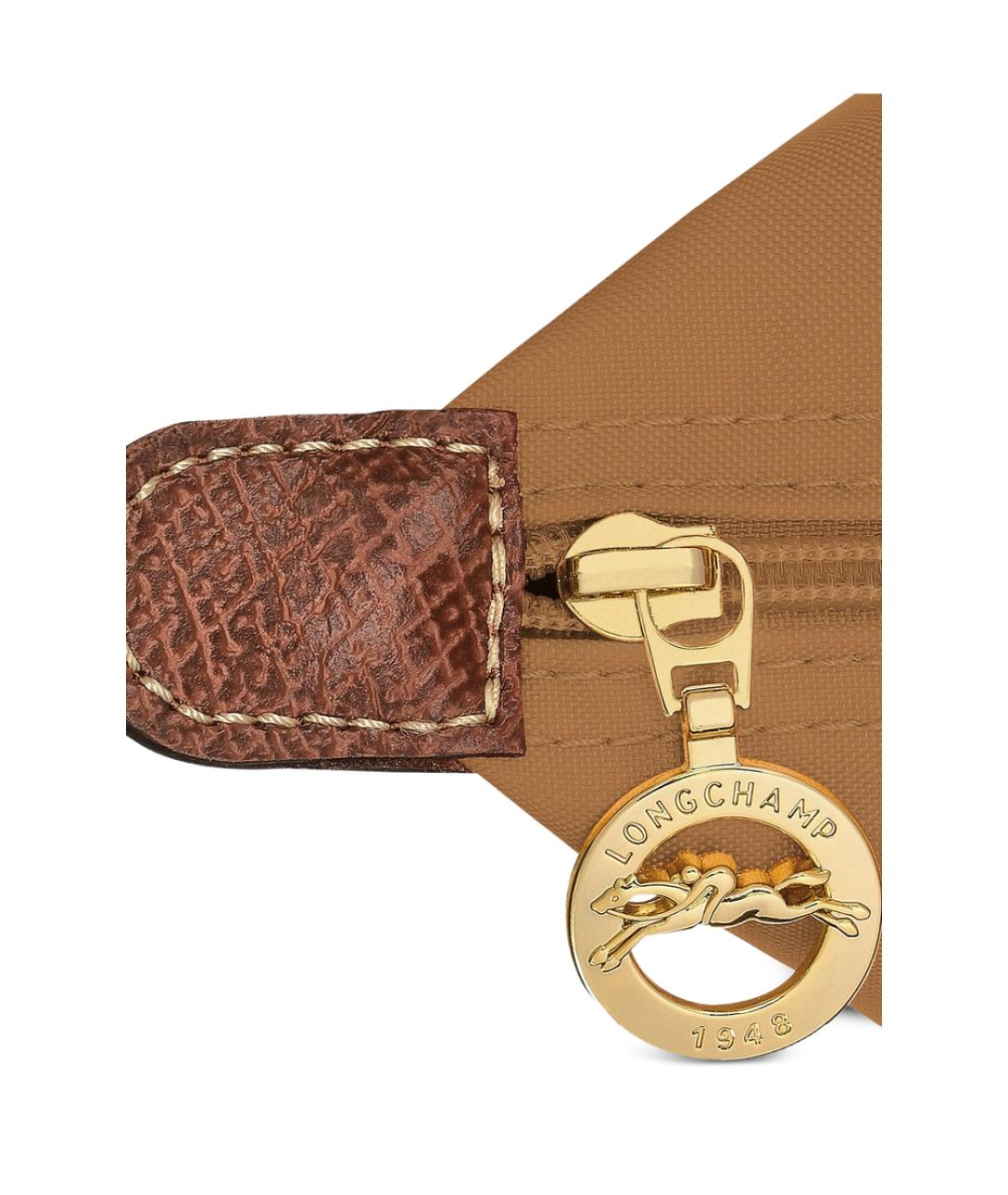 LONGCHAMP Коричневая тканевая сумка тоут, фото 4