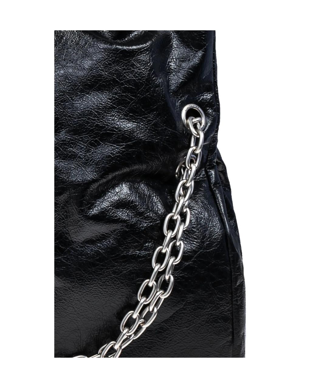 BALENCIAGA Черная кожаная сумка тоут, фото 6